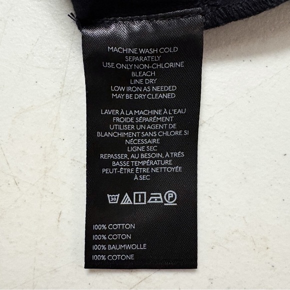 Anthropologie Pilcro The Tatum Top Poplin Black Puff Sleeve Blouse Sz Medium - Picture 12 of 12